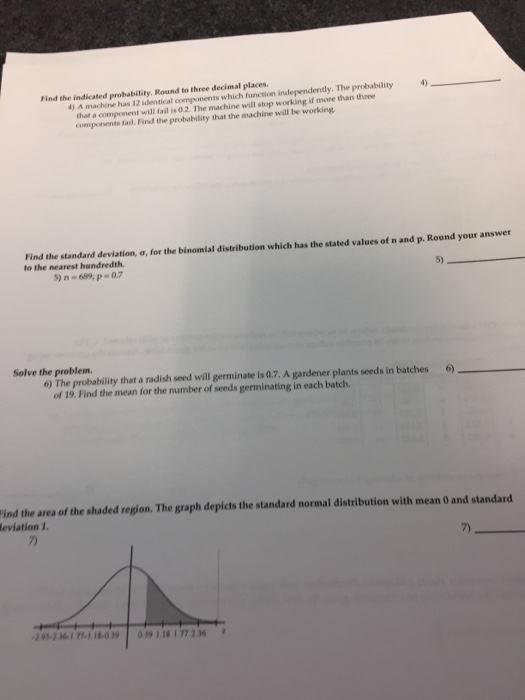 Solved Find the indicated probability. Round to three | Chegg.com