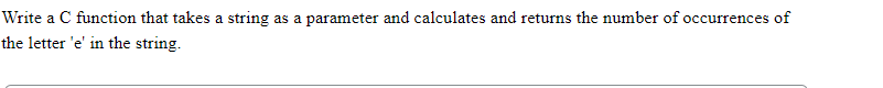 Solved Write a C function that takes a string as a parameter | Chegg.com
