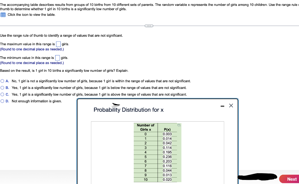 Solved The accompanying table describes results from groups | Chegg.com