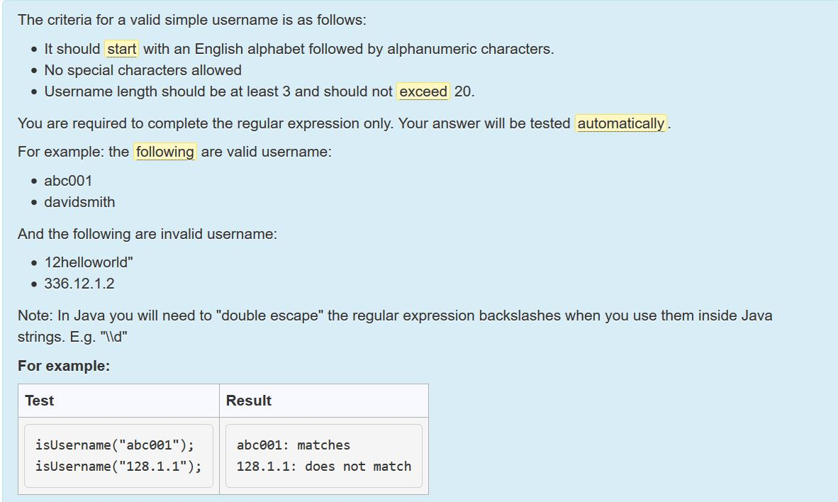Solved code: public static void isUsername(String inputStr) | Chegg.com