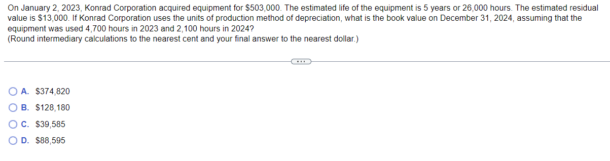 Solved On January 2, 2023, Konrad Corporation acquired