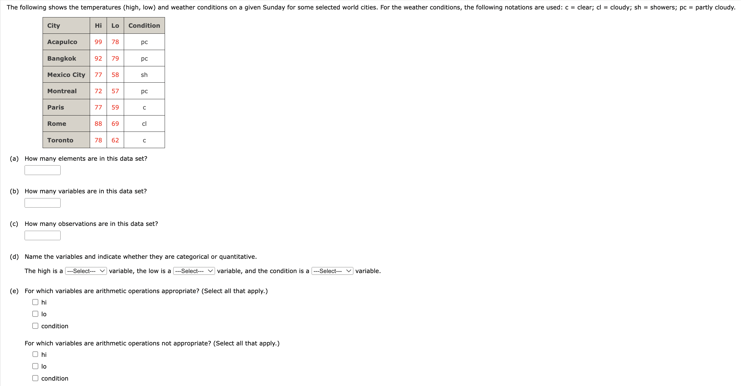 Solved (a) How many elements are in this data set? (b) How | Chegg.com