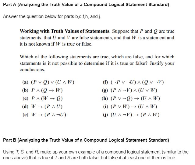 Solved Part C (Using Known Logical Equivalences Standard) | Chegg.com