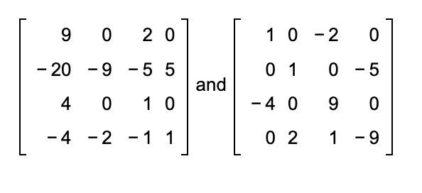 Solved Q10. Use the fact that two matrices to the right are | Chegg.com