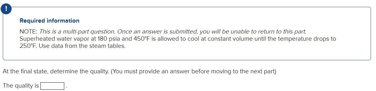 Solved Required information NOTE: This is a multi-part | Chegg.com