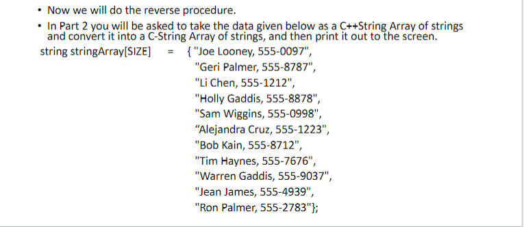 Solved . Now we will do the reverse procedure. • In Part 2 | Chegg.com