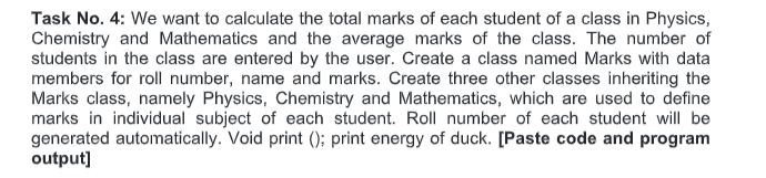 Solved Task No. 4: We Want To Calculate The Total Marks Of | Chegg.com