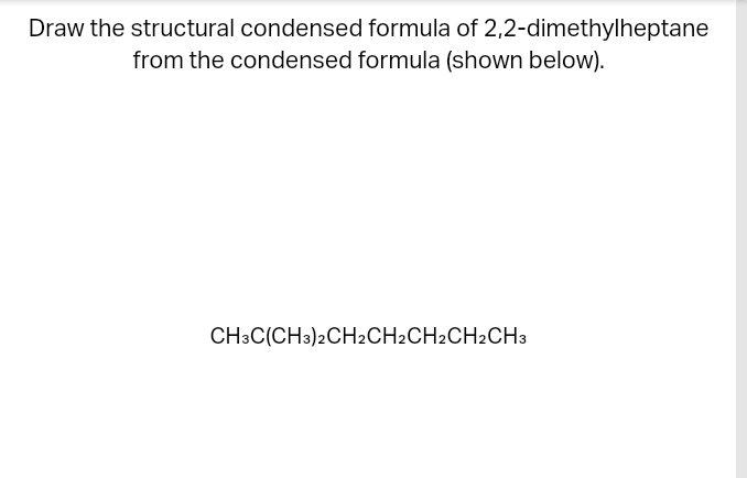 2 2-dimethylheptane formula