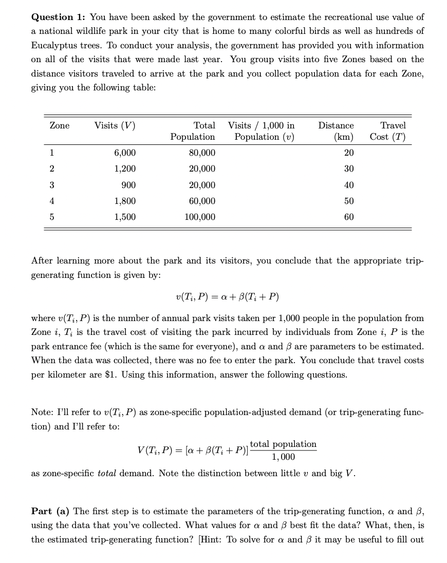 Solved Question 1: You have been asked by the government to | Chegg.com