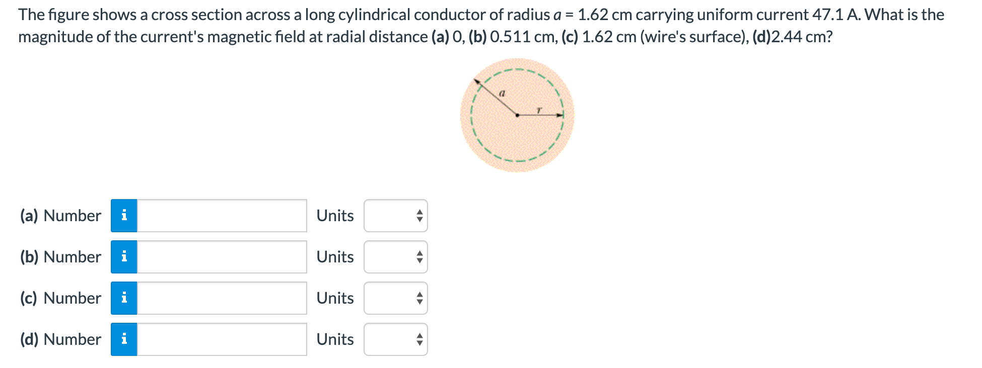 Solved The figure shows a cross section across a long | Chegg.com
