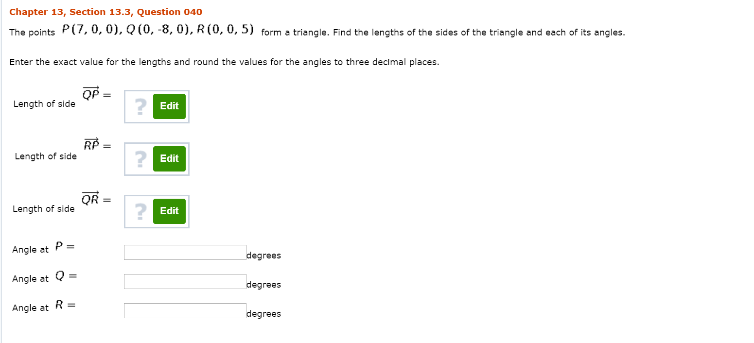 Solved Chapter 13, Section 13.3, Question 040 The points | Chegg.com