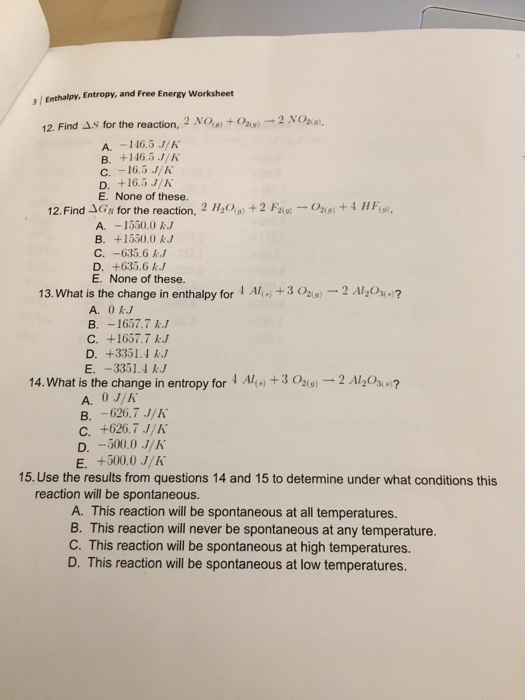 ️Enthalpy Change Worksheet Free Download Goodimg co