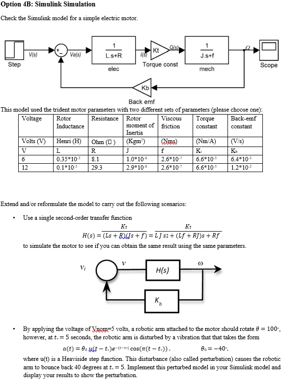 Solved Option 4B: Simulink Simulation Check the Simulink | Chegg.com