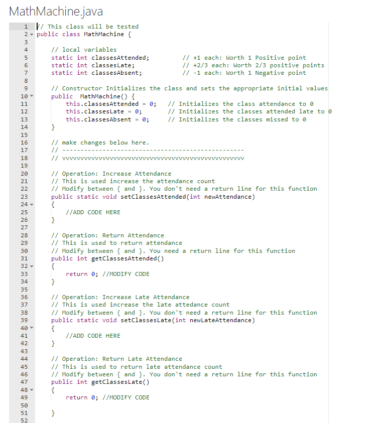 Solved In this activity, you will modify a method (function) | Chegg.com