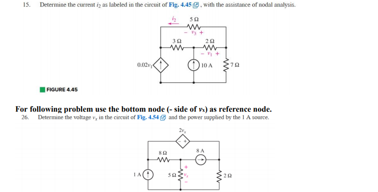 Solved 15. Determine the current in as labeled in the | Chegg.com