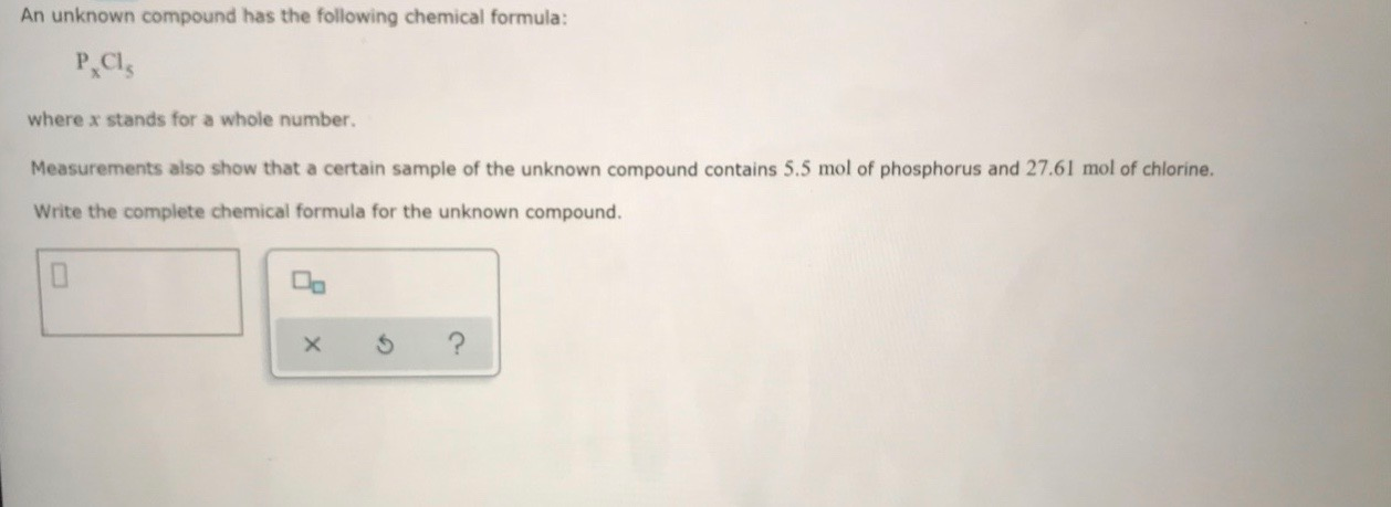 Solved An Unknown Compound Has The Following Chemical Chegg