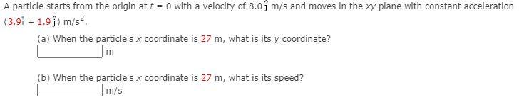 Solved A particle starts from the origin at t = 0 with a | Chegg.com