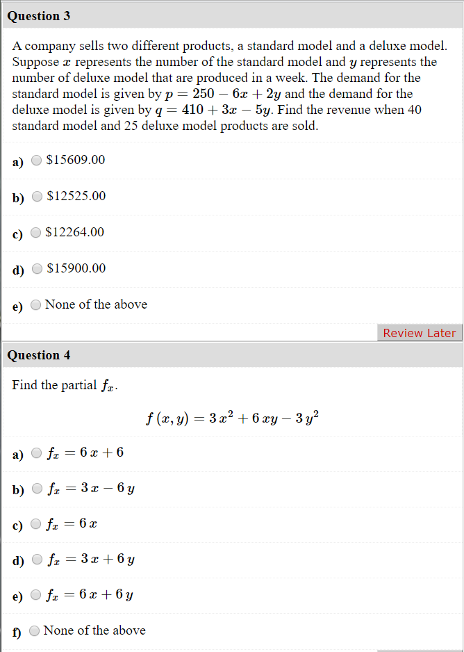 Solved Question 3 A Company Sells Two Different Products, A | Chegg.com