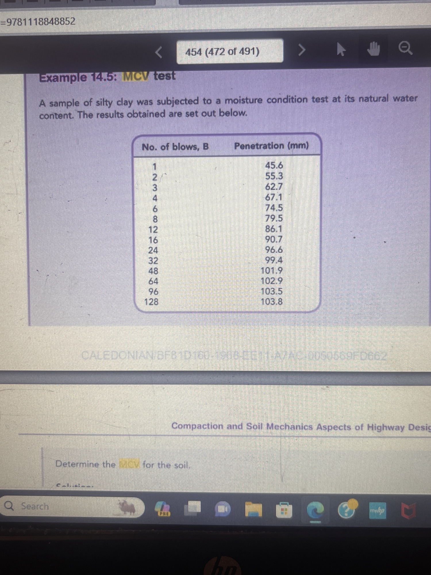 Solved determine the mcv of the soil | Chegg.com