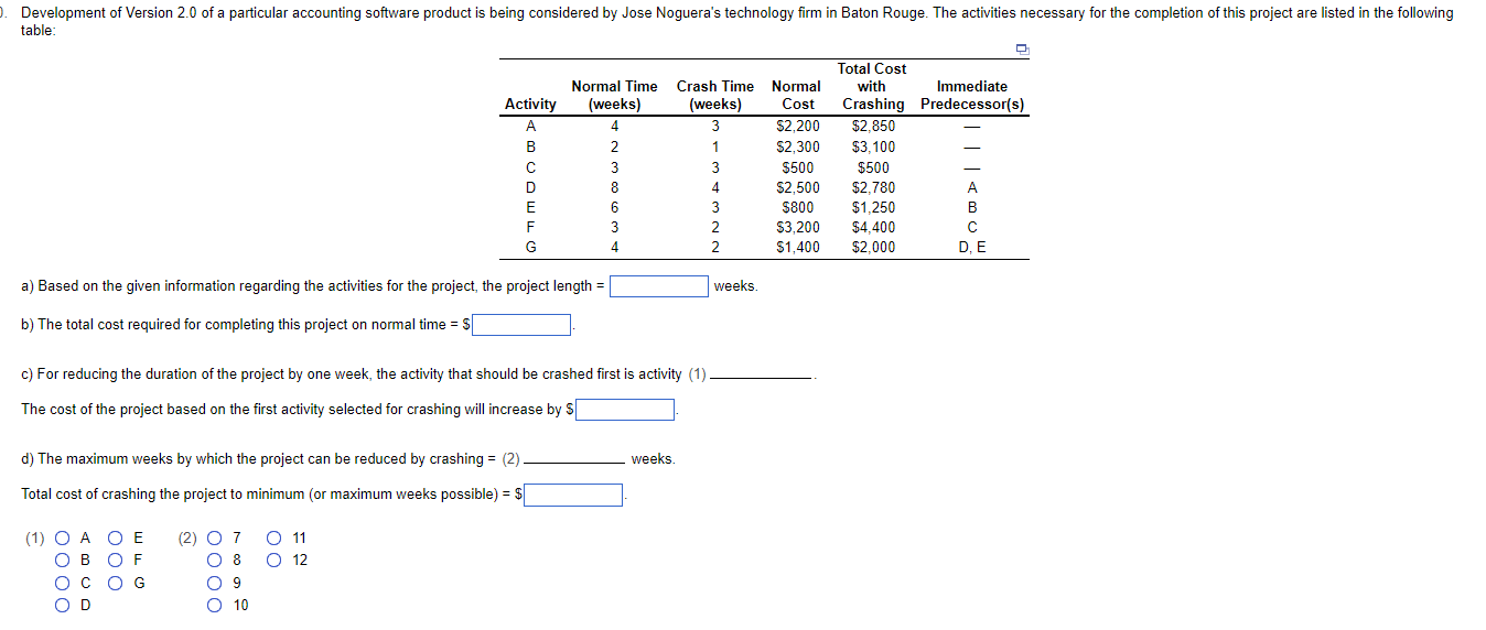Solved a) Based on the given information regarding the | Chegg.com
