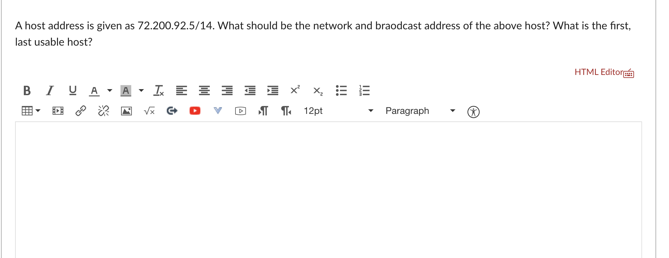 Solved A host address is given as 72.200.92.5/14. What | Chegg.com