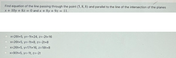 Solved Find equation of the line passing through the point | Chegg.com