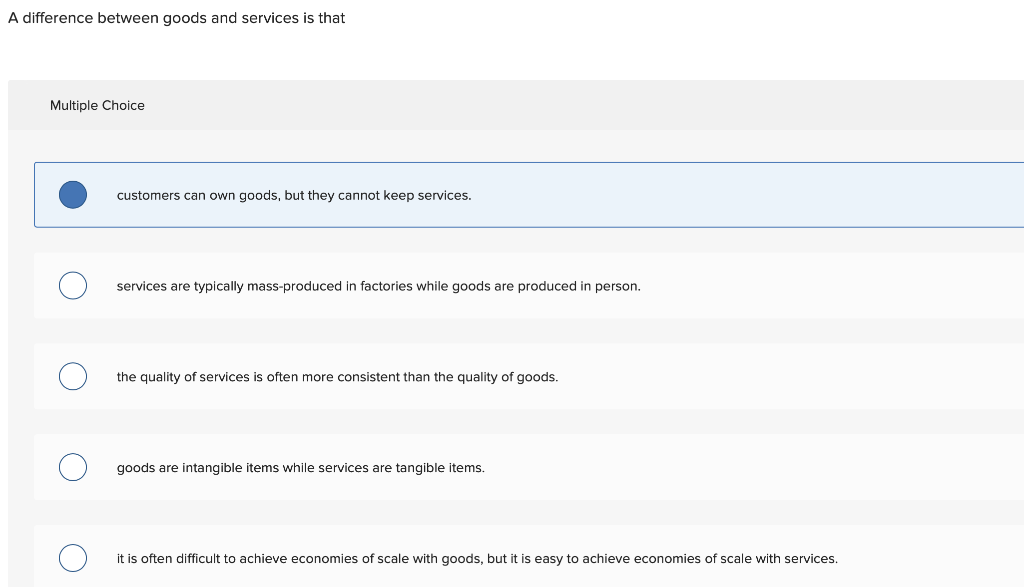 What Is The Difference Between Goods And Services Give An Example