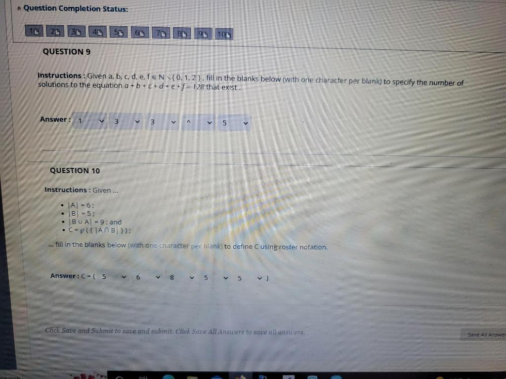 Solved Question Completion Status: 10 20 30 40 50 6 70 80 9 | Chegg.com
