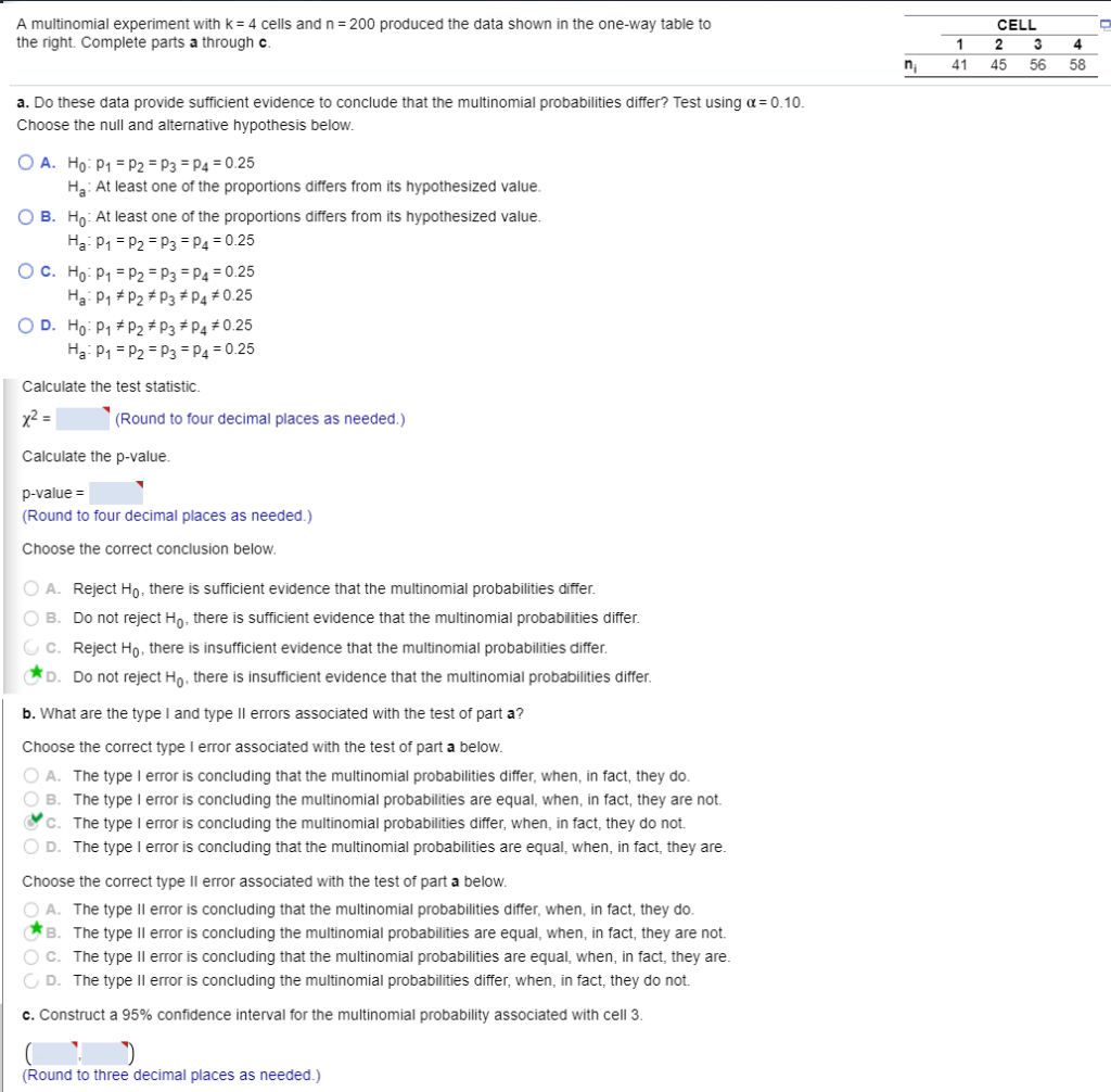 a multinomial experiment with