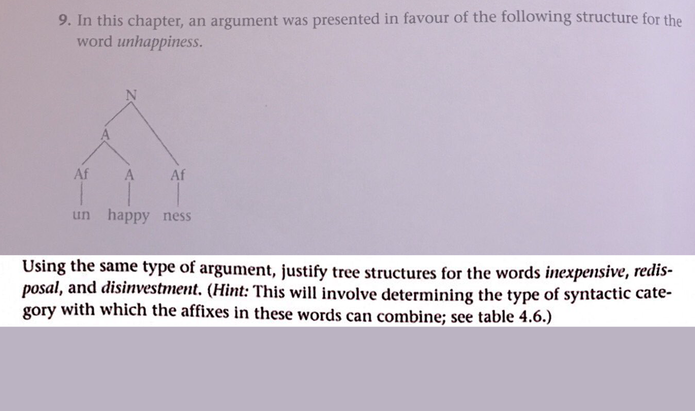 In linguistics, what do the tree structures look like