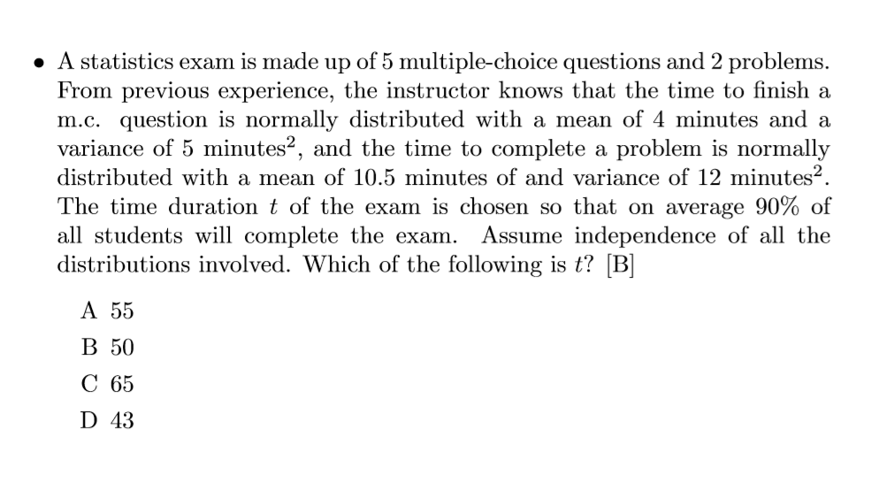 Solved • A Statistics Exam Is Made Up Of 5 Multiple-choice | Chegg.com