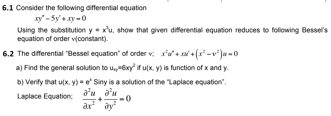 Solved 6.1 Consider the following differential equation xy