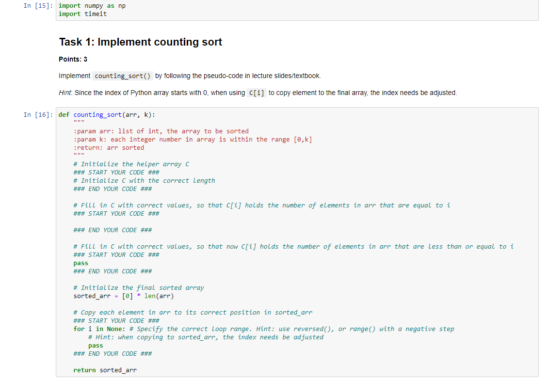 Solved subject is algorithms The code is in python | Chegg.com