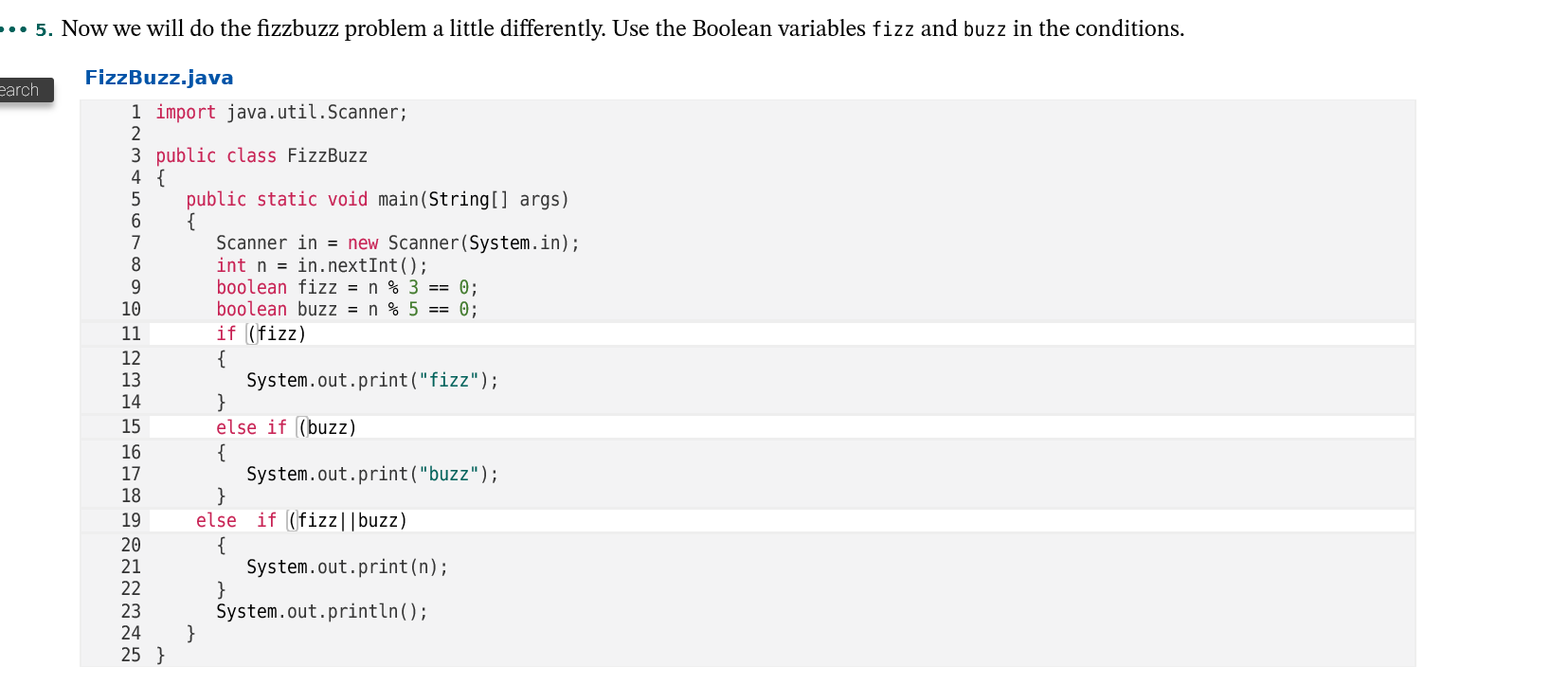 Solved Now We Will Do The Fizzbuzz Problem A Little | Chegg.com