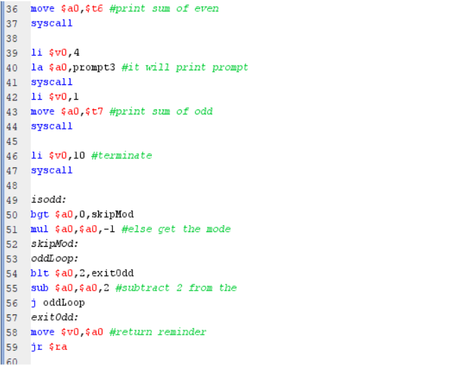 Solved Explain the MIPS code below and how the odd/ even | Chegg.com