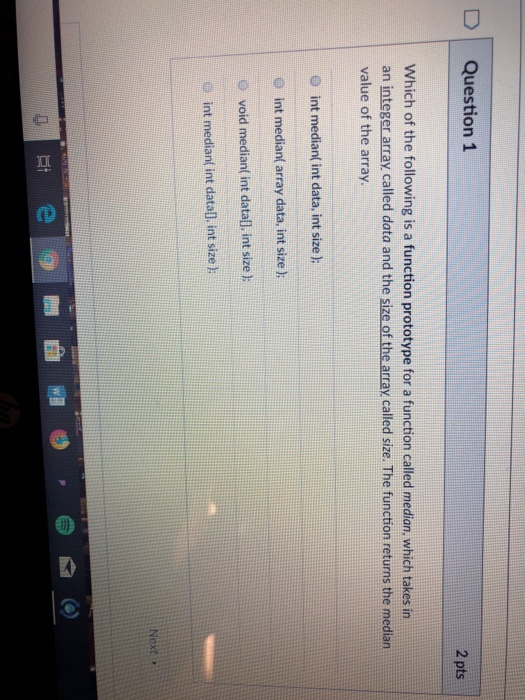 Solved D Question 1 2 pts Which of the following is a | Chegg.com