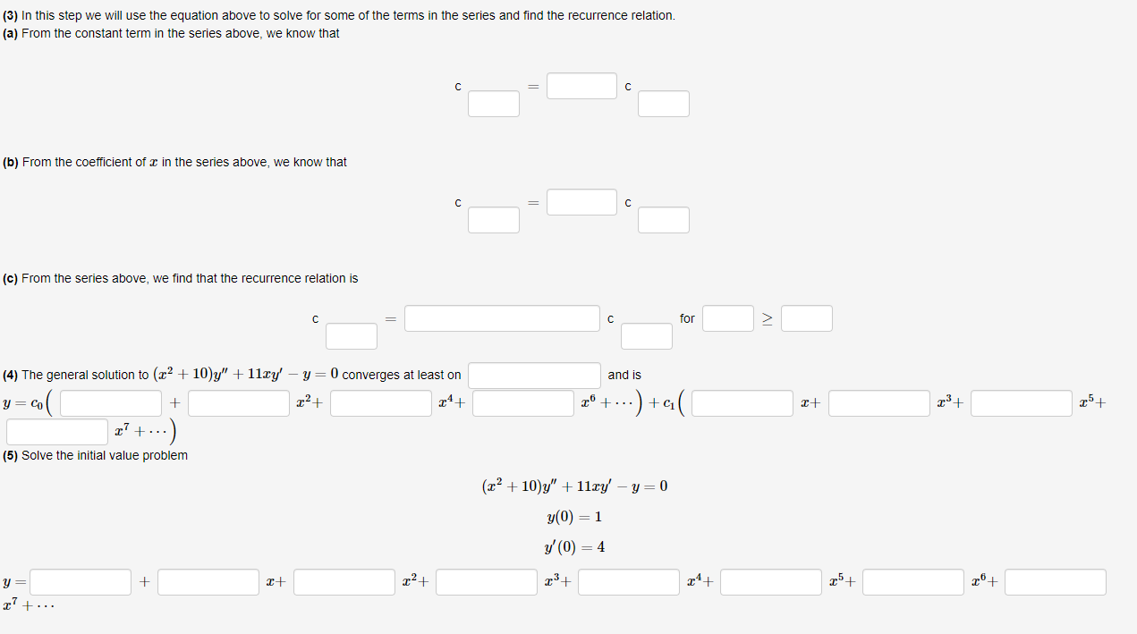 Solved In this problem you will solve the differential | Chegg.com