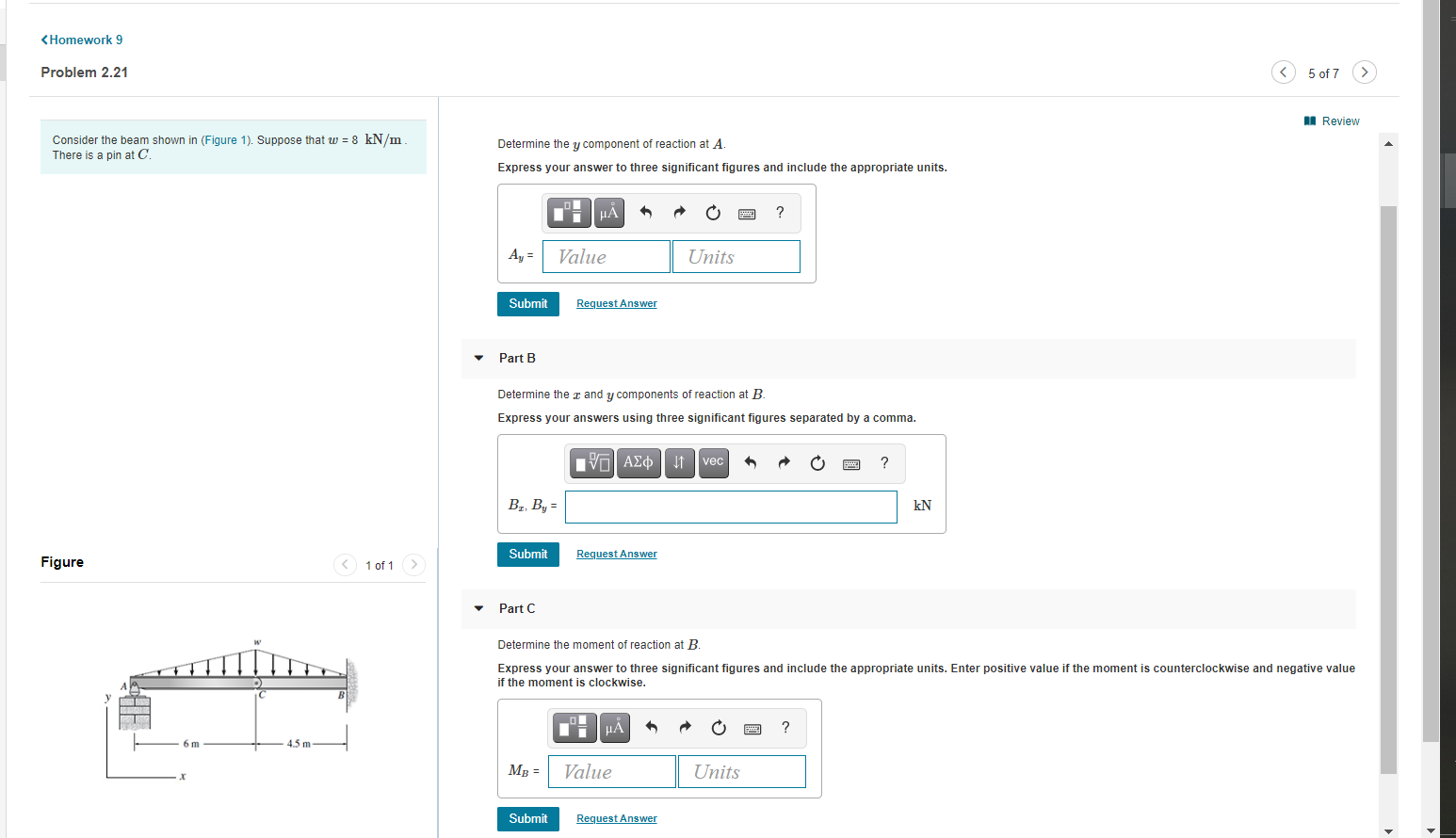 Solved Review Consider The Beam Shown In (Figure 1). | Chegg.com