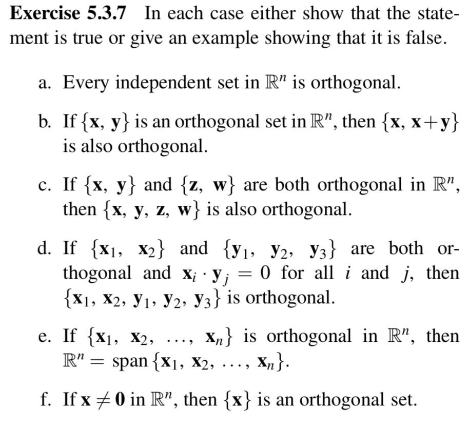 Solved Exercise 5 3 7 In Each Case Either Show That The S Chegg Com