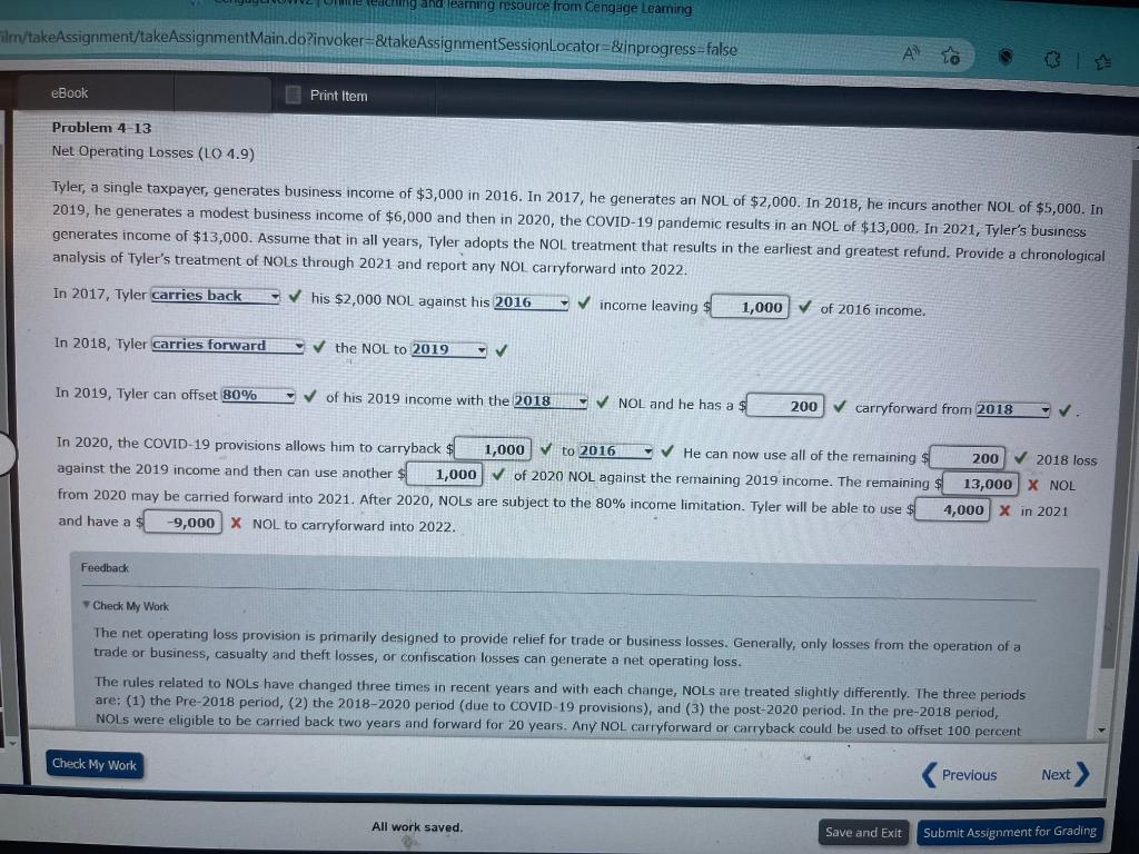 Solved Tyler, a single taxpayer, generates business