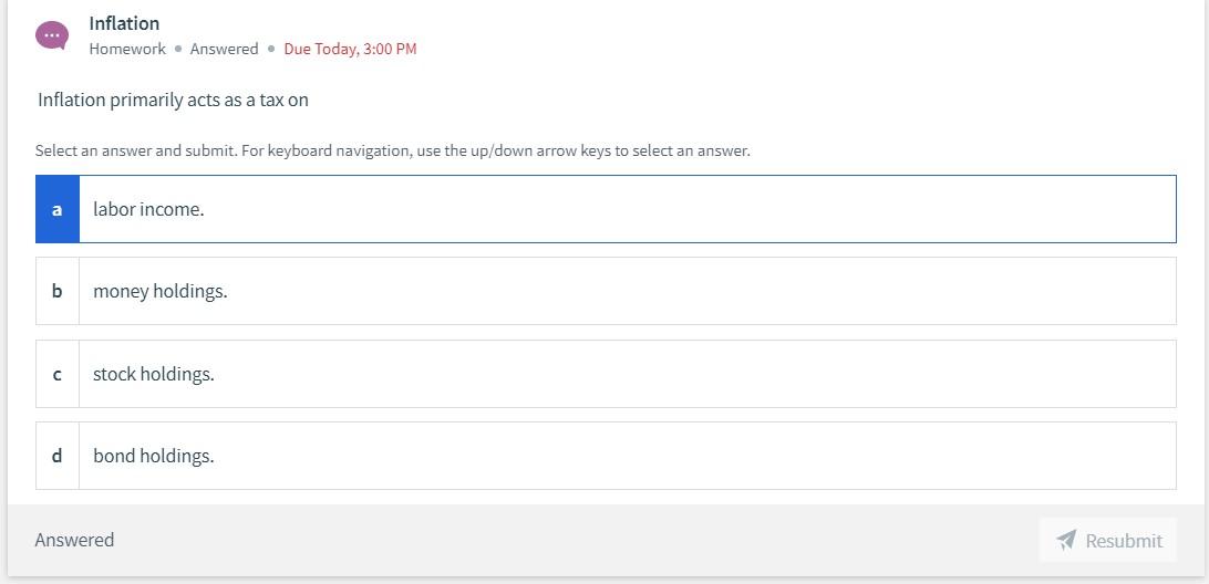 Solved Inflation Homework . Answered • Due Today, 300 PM