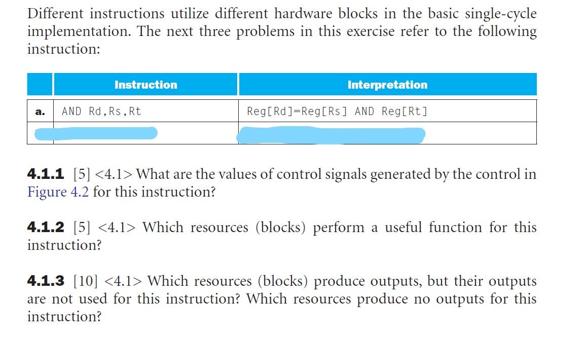 Solved Different instructions utilize different hardware | Chegg.com