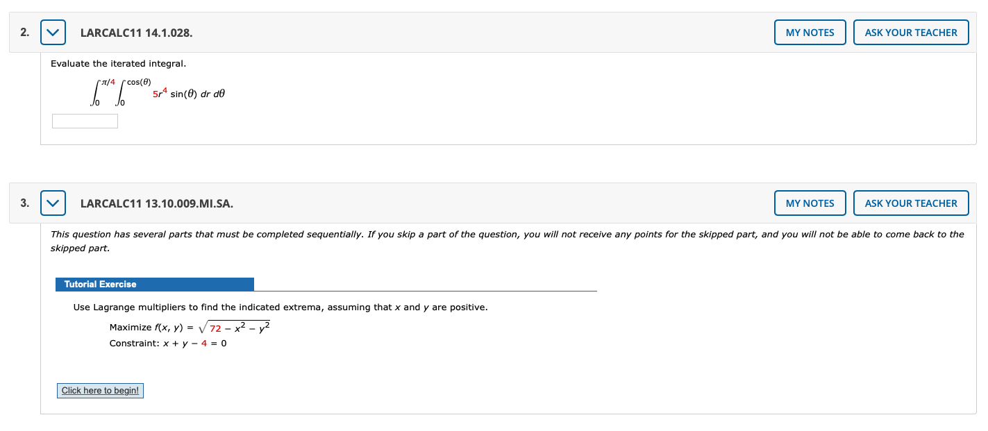 Solved 1 Evaluate The Iterated Integral P 4 0 Cos 8 5 Chegg Com