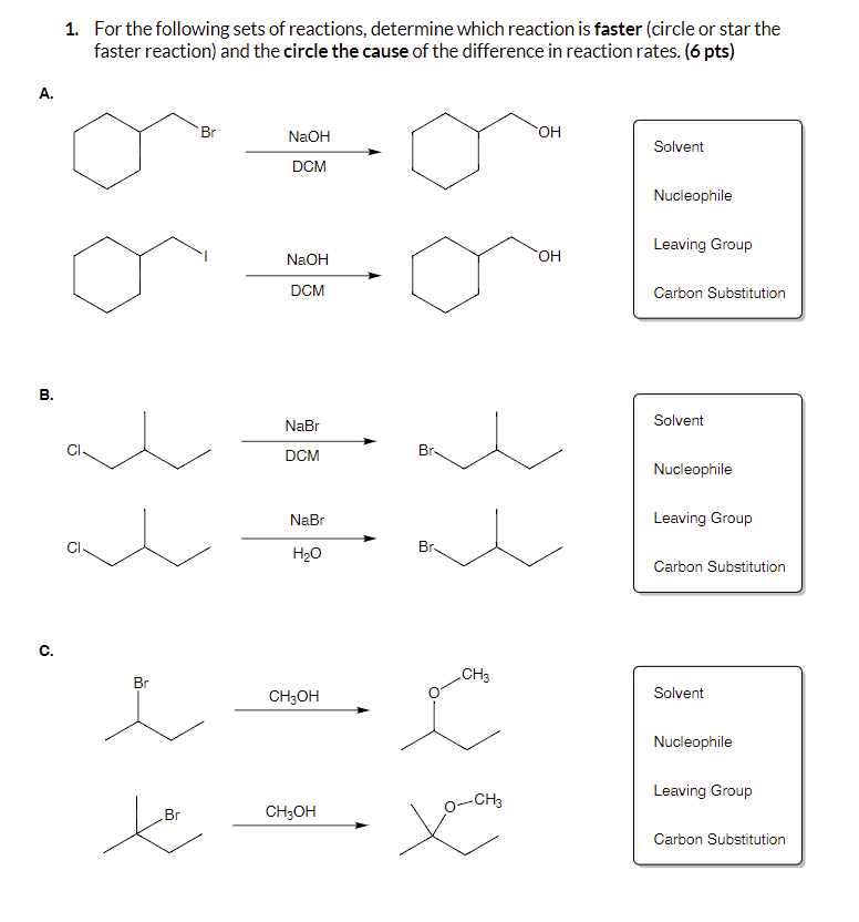 Solved 1. For the following sets of reactions, determine | Chegg.com