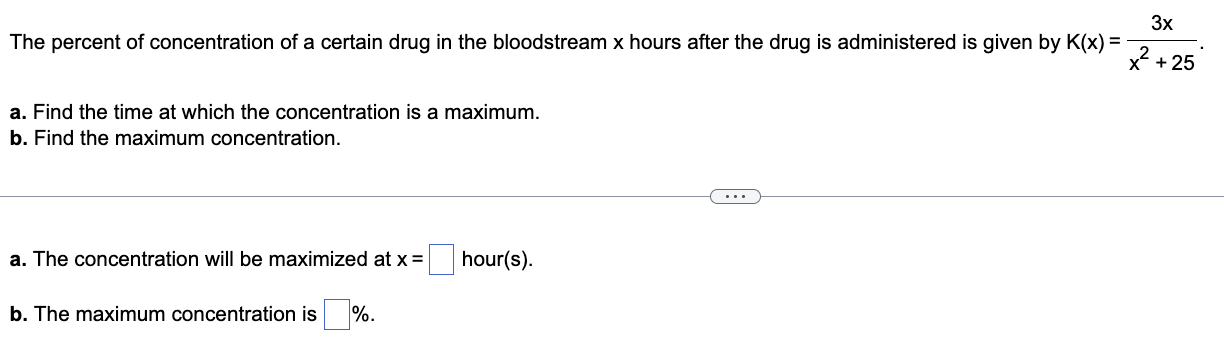 Solved The percent of concentration of a certain drug in the | Chegg.com