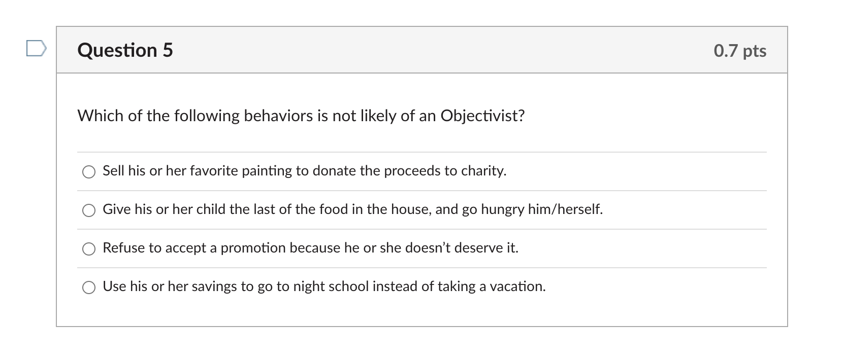 Solved Which Of The Following Behaviors Is Not Likely Of An | Chegg.com