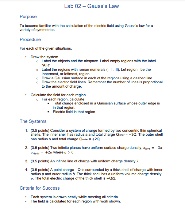 gauss's law experiment lab report