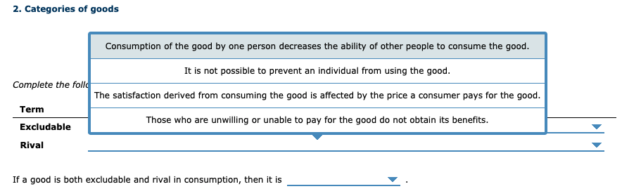 Solved 1 What Kind Of Good Is It Determine Whether Each Of Chegg Com