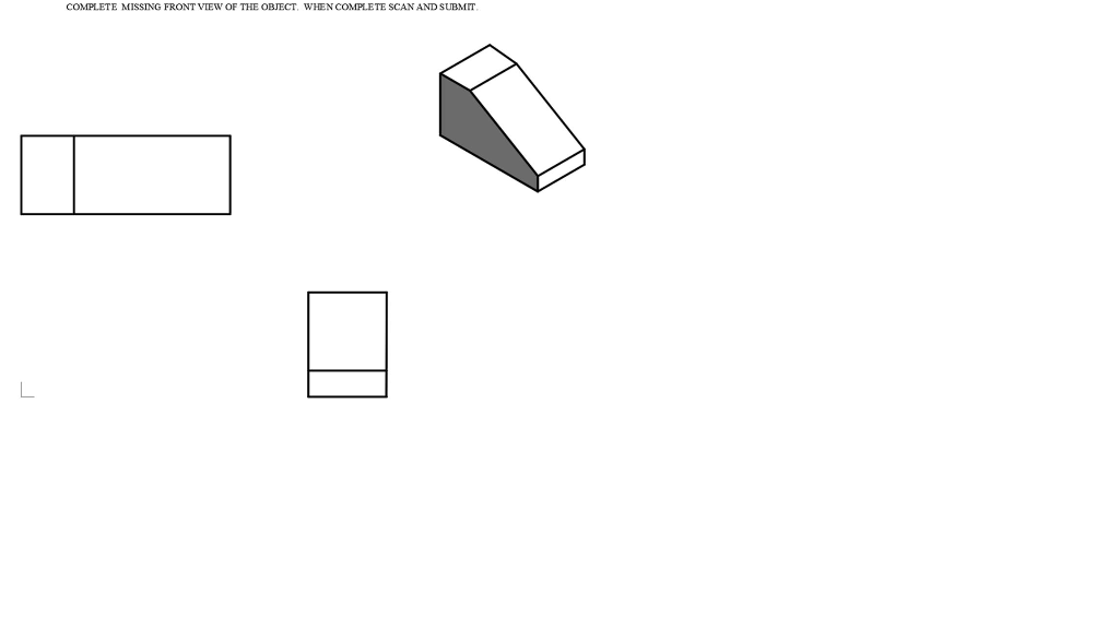 Solved COMPLETE MISSING TOP VIEW OF THE OBJECT. WHEN | Chegg.com