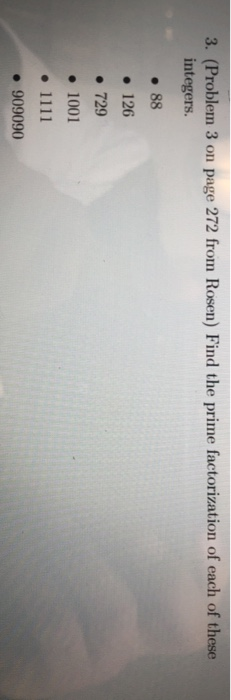 3. (Problem 3 on page 272 from Rosen) Find the prime | Chegg.com